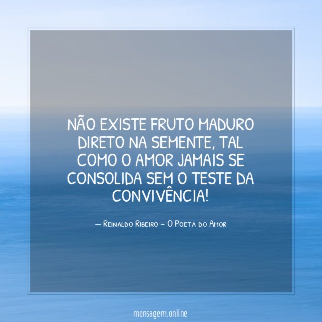 Não existe fruto maduro direto na semente