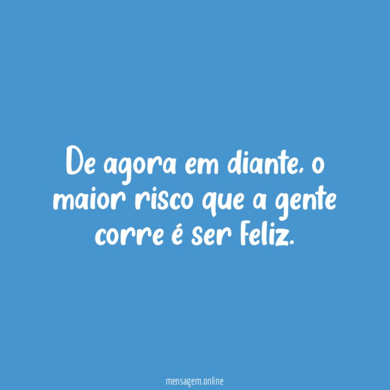 De agora em diante