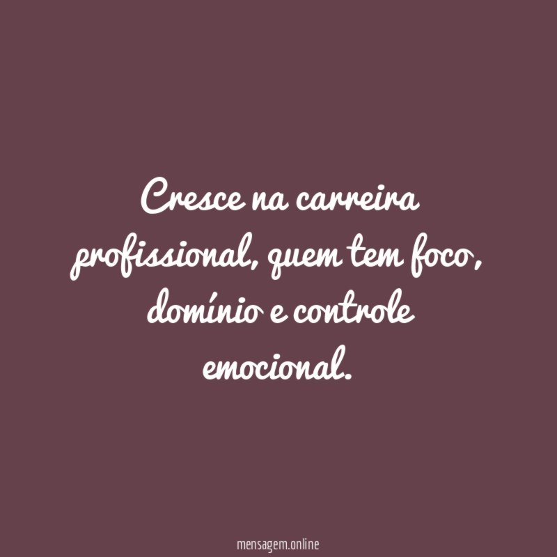Cresce na carreira profissional