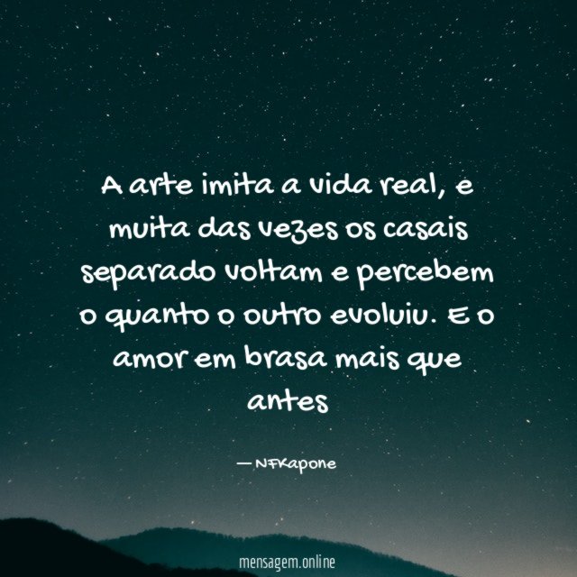 A arte imita a vida real