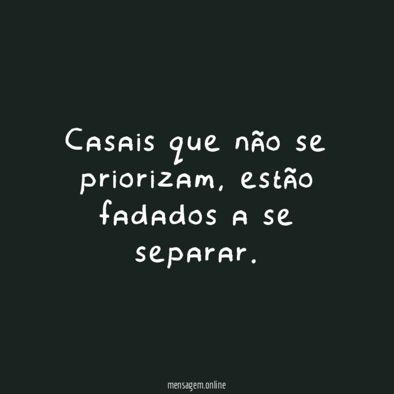 Casais que não se priorizam