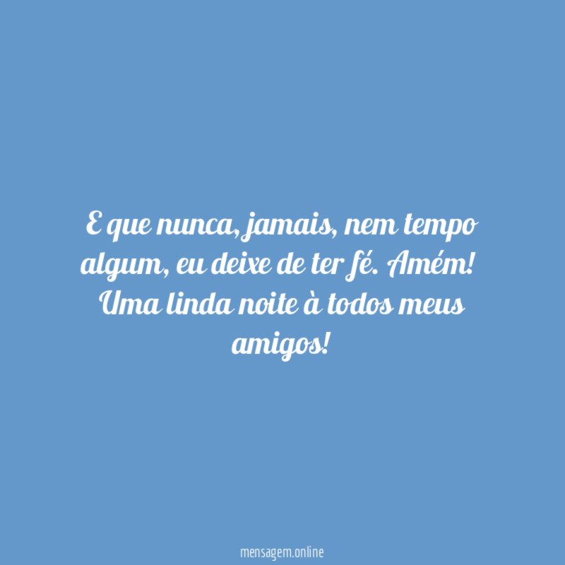 Boa noite com fé