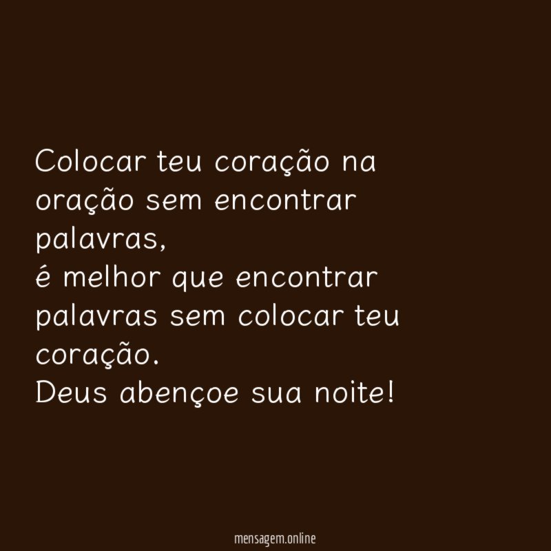 Colocar teu coração na oração
