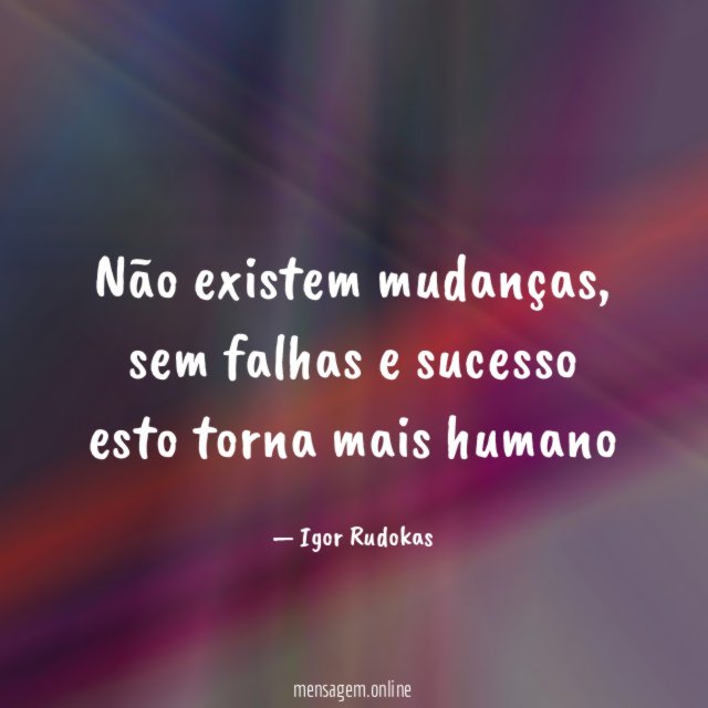 não existem mudanças