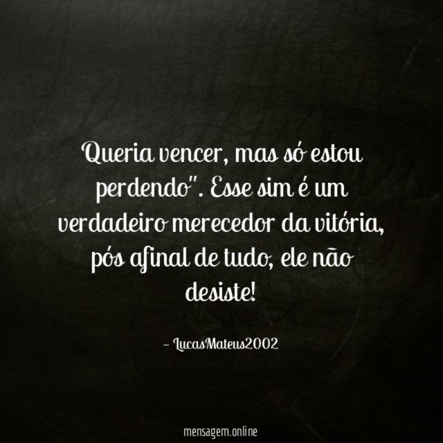 Queria vencer