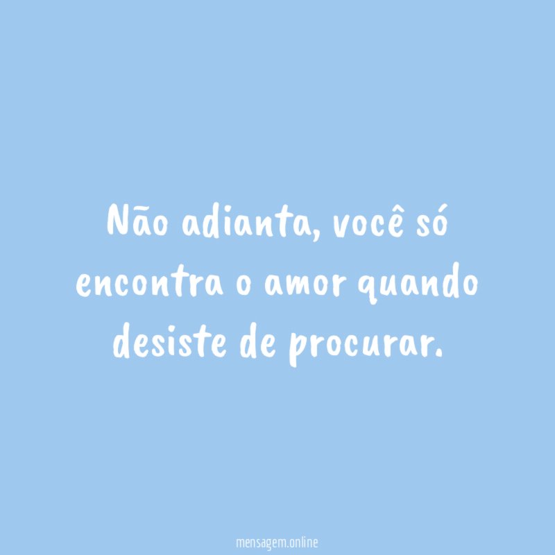 Não adianta