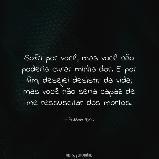 Sofri por você