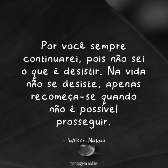 Por você sempre continuarei