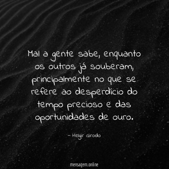 Mal a gente sabe