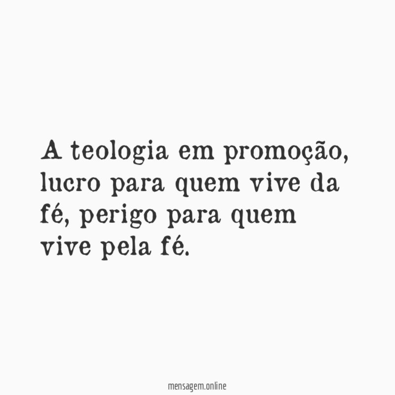 A teologia em promoção