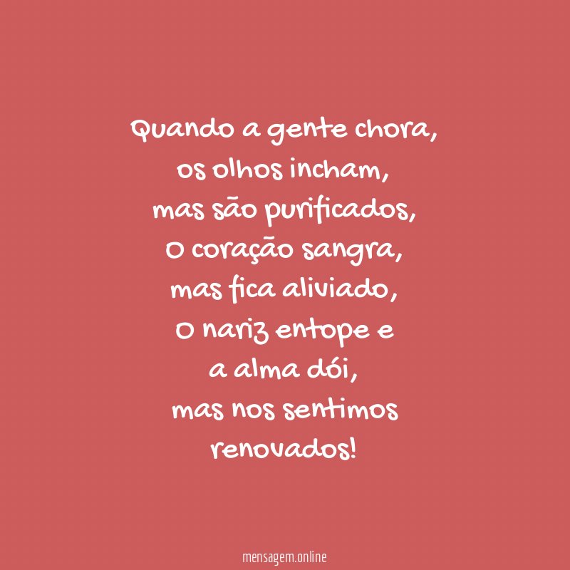 Quando a gente chora