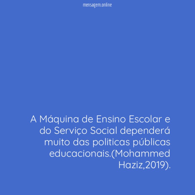 A Máquina de Ensino Escolar e do Serviço