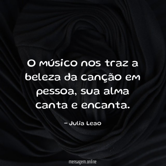 O músico nos traz a beleza da canção em pessoa