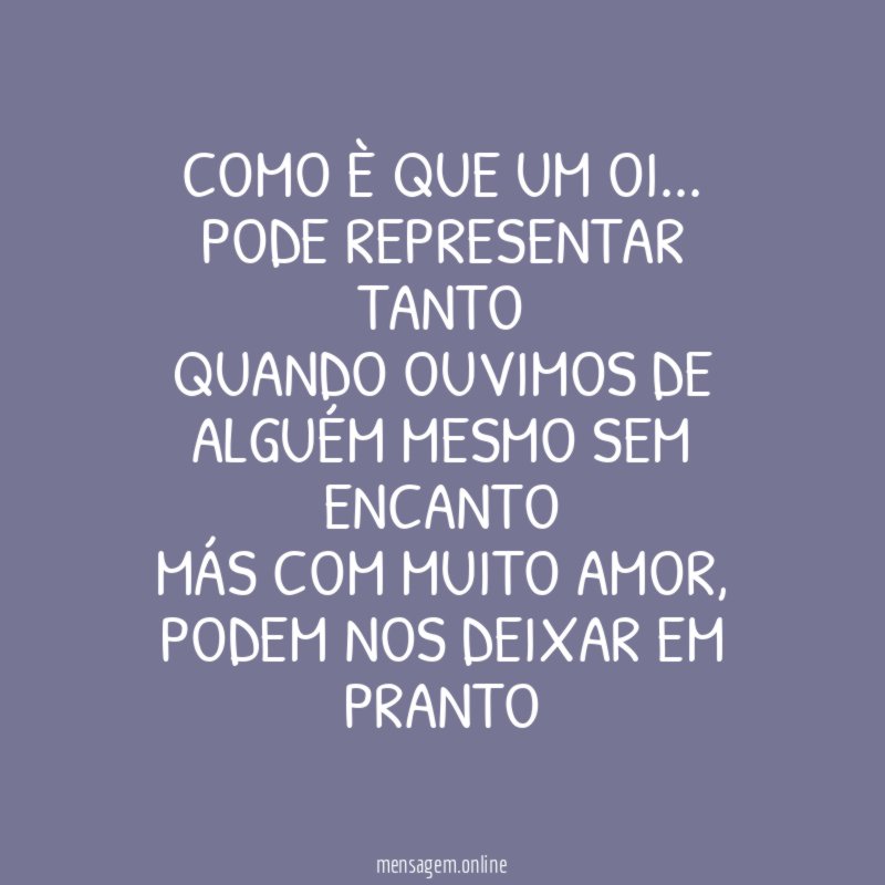 Como è que Um OI