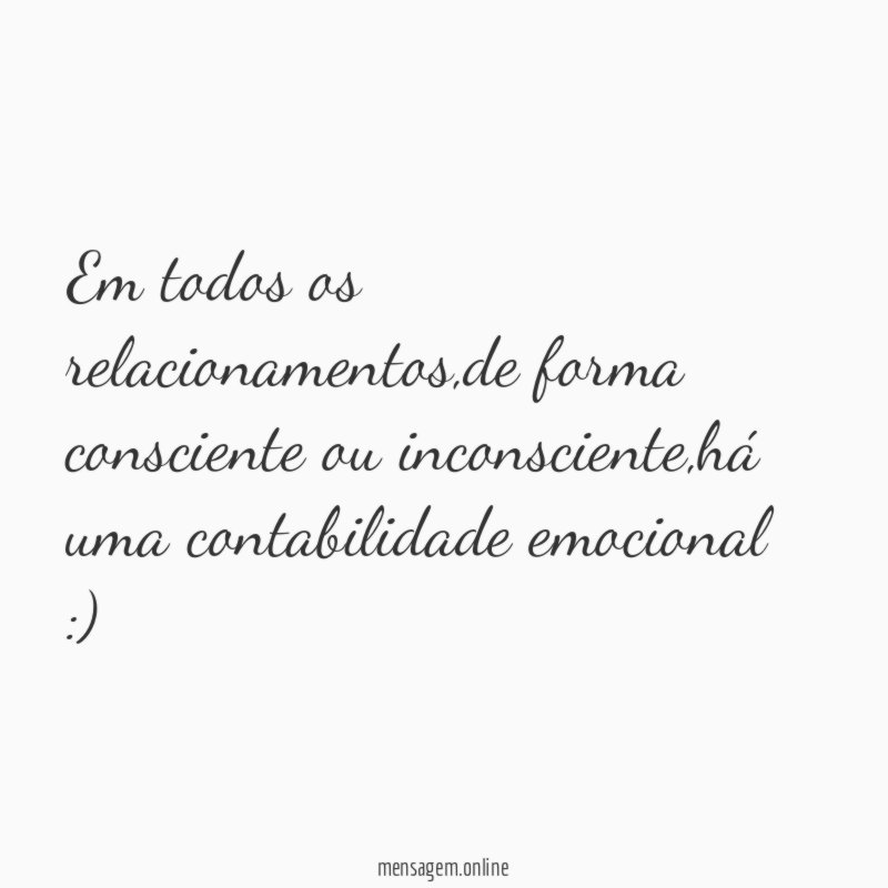 Em todos os relacionamentos