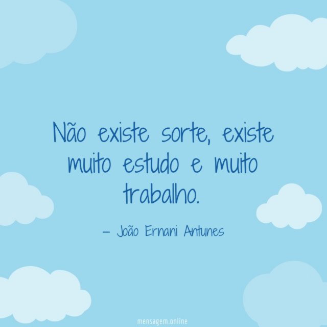 Não existe sorte
