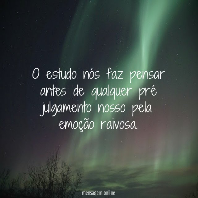 O estudo nós faz pensar antes de qualquer