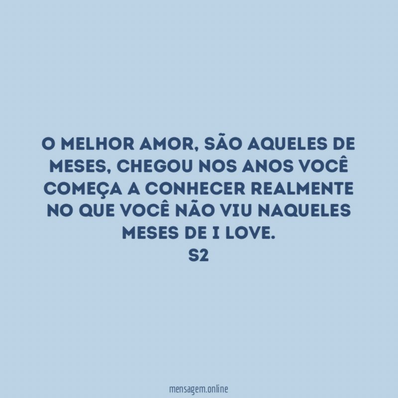 O melhor amor