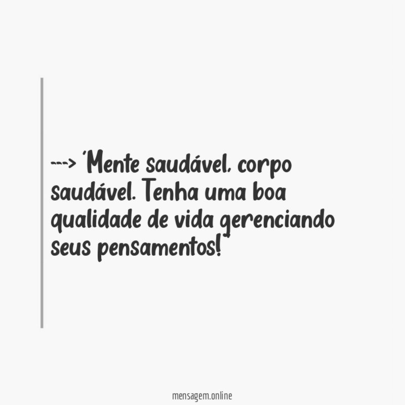 'Mente saudável