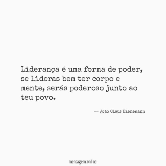 Liderança é uma forma de poder