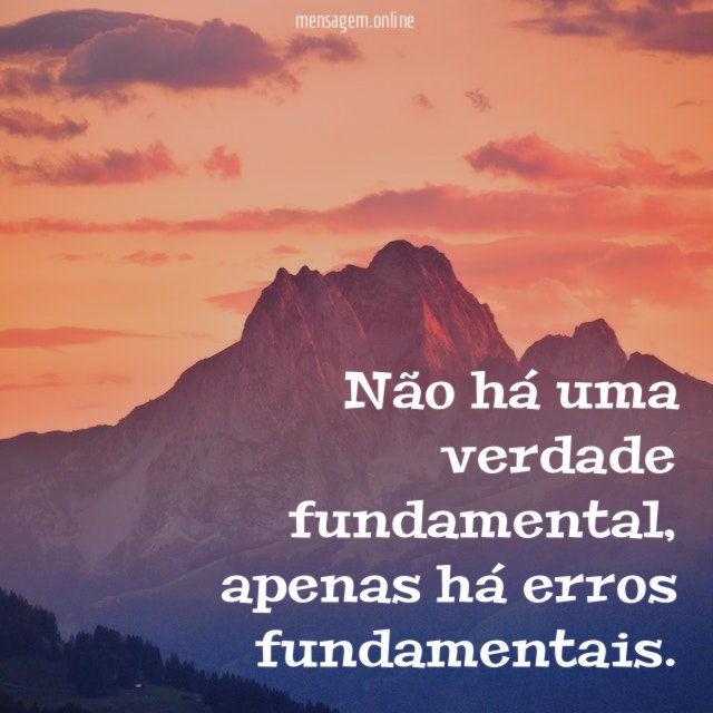 Não há uma verdade fundamental