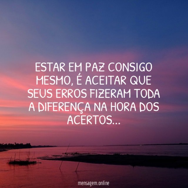 ESTAR EM PAZ CONSIGO MESMO