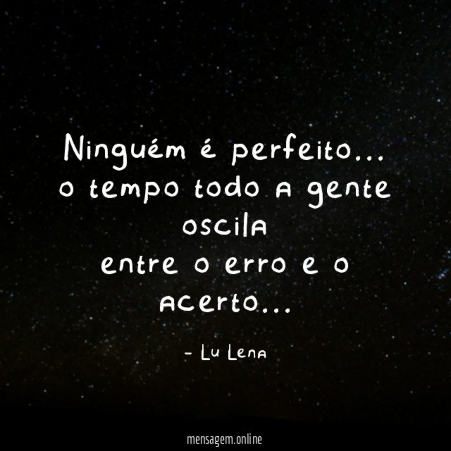 Ninguém é perfeito