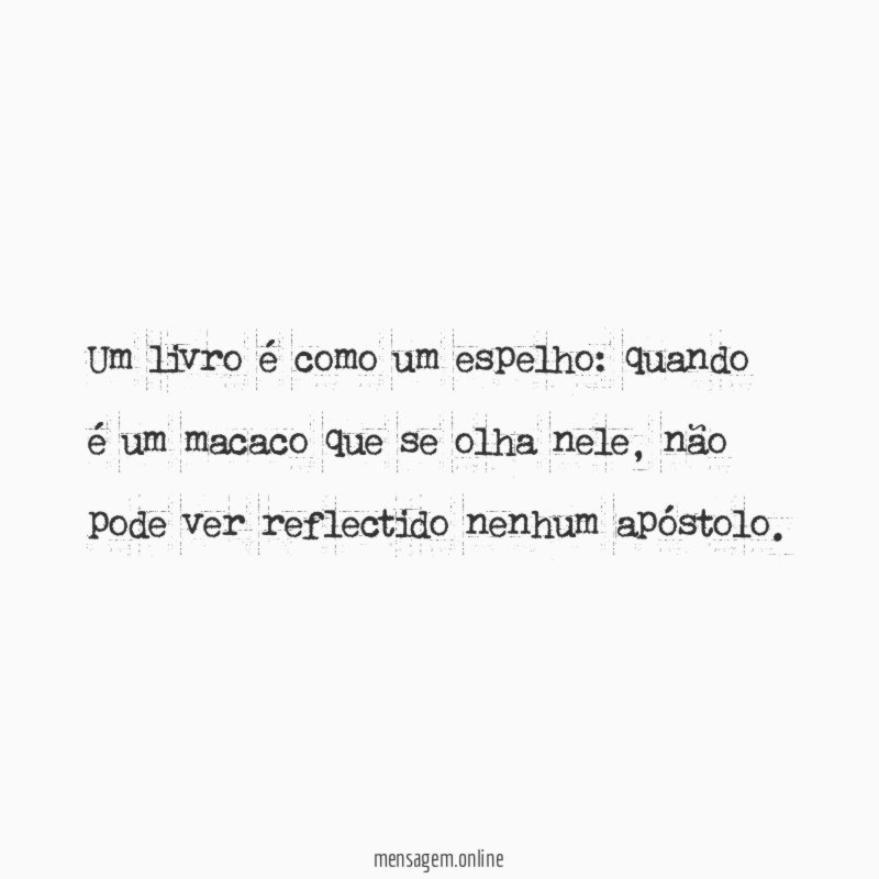 Um livro é como um espelho