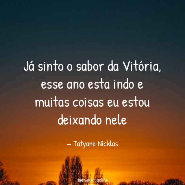 Já sinto o sabor da Vitória
