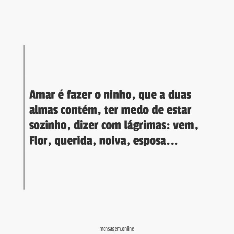 Amar é fazer o ninho