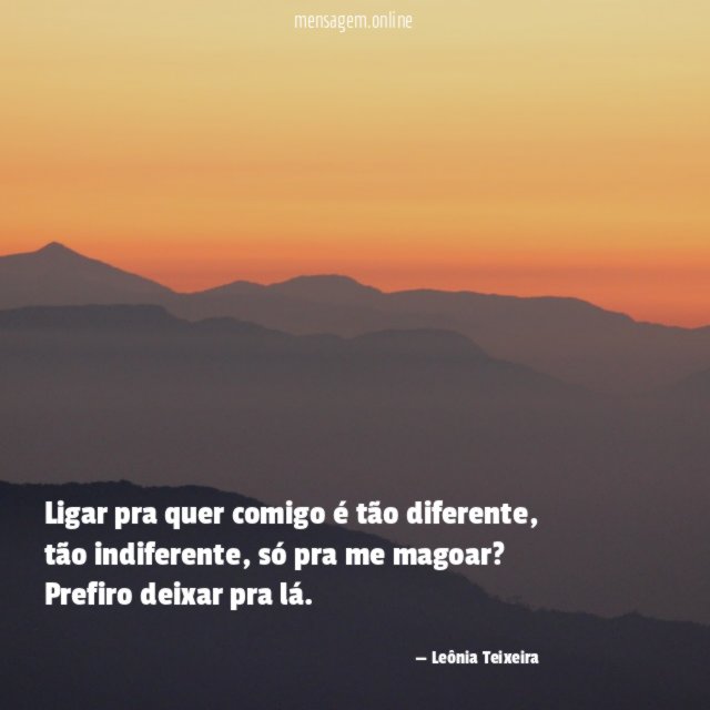 Ligar pra quer comigo é tão diferente