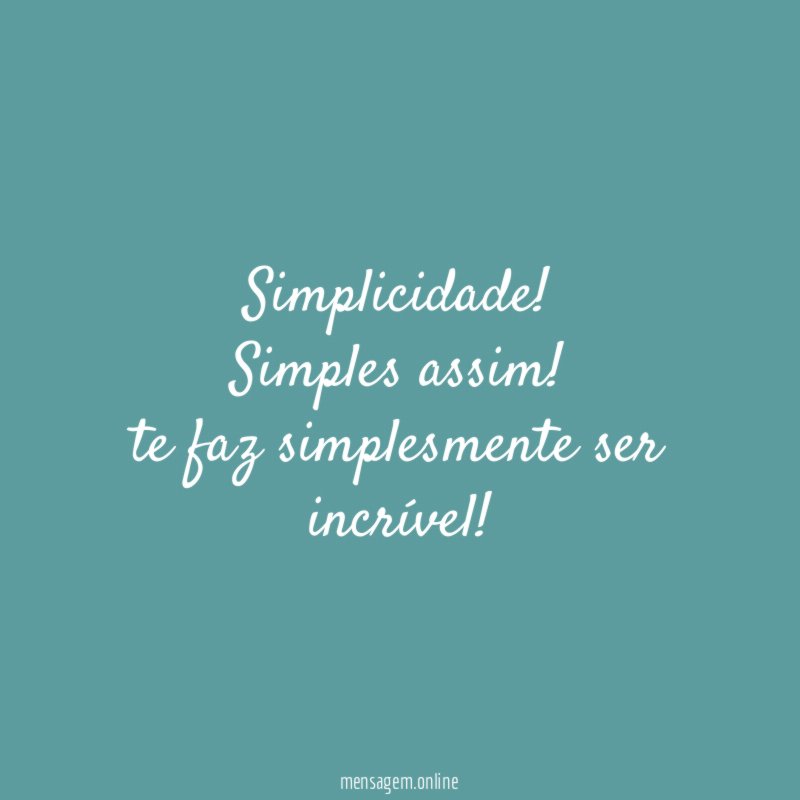 Simplicidade
