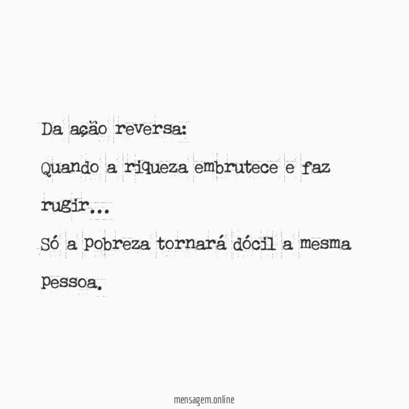 Da ação reversa: