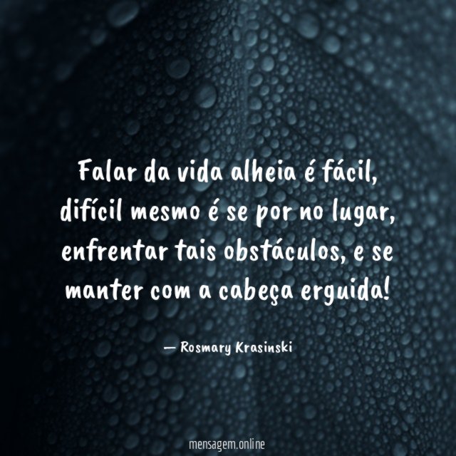 Falar da vida alheia é fácil