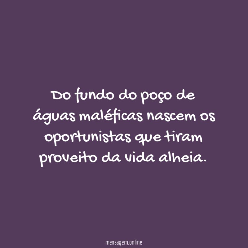 Do fundo do poço de águas maléficas nascem