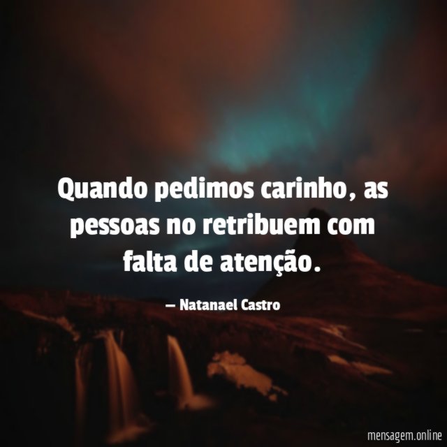 Quando pedimos carinho