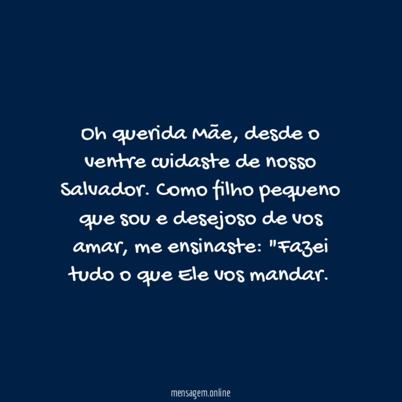 Oh querida Mãe