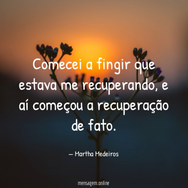 Comecei a fingir que estava me recuperando