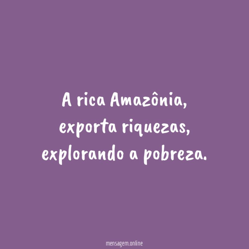 A rica Amazônia
