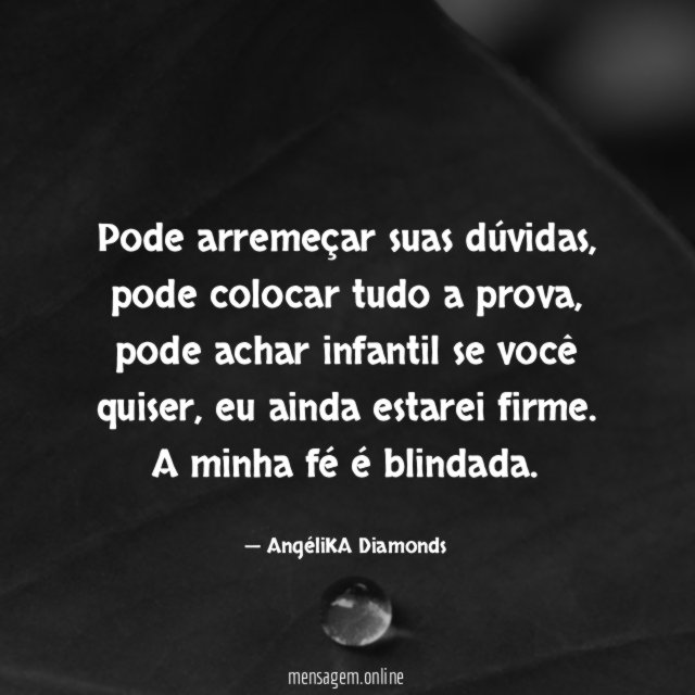 Pode arremeçar suas dúvidas