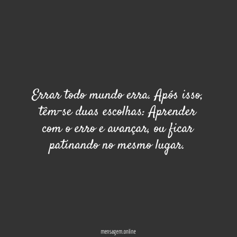 Errar todo mundo erra