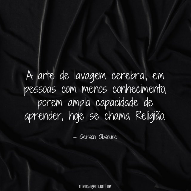 A arte de lavagem cerebral