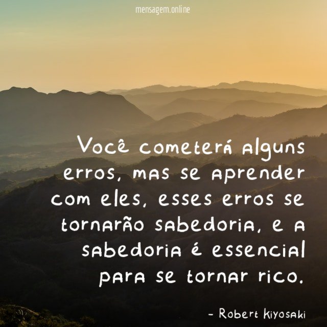 Você cometerá alguns erros