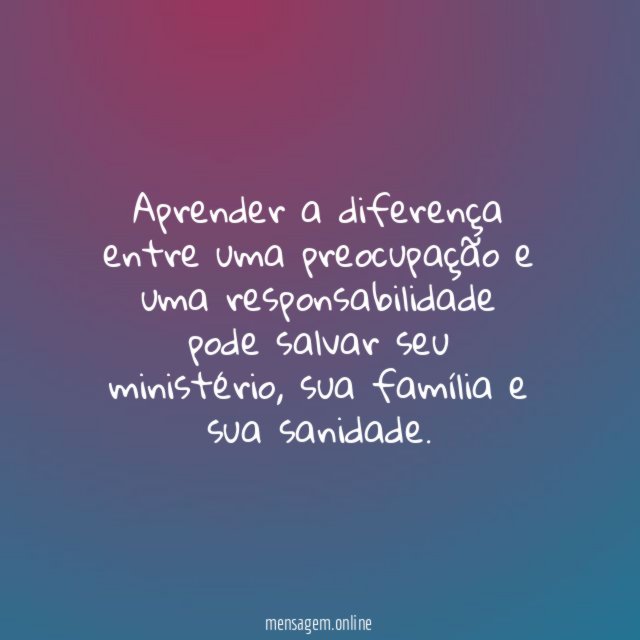 Aprender a diferença entre uma preocupação e uma