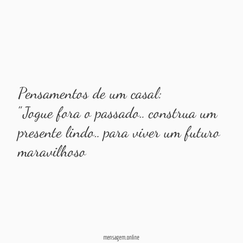 Pensamentos de um casal