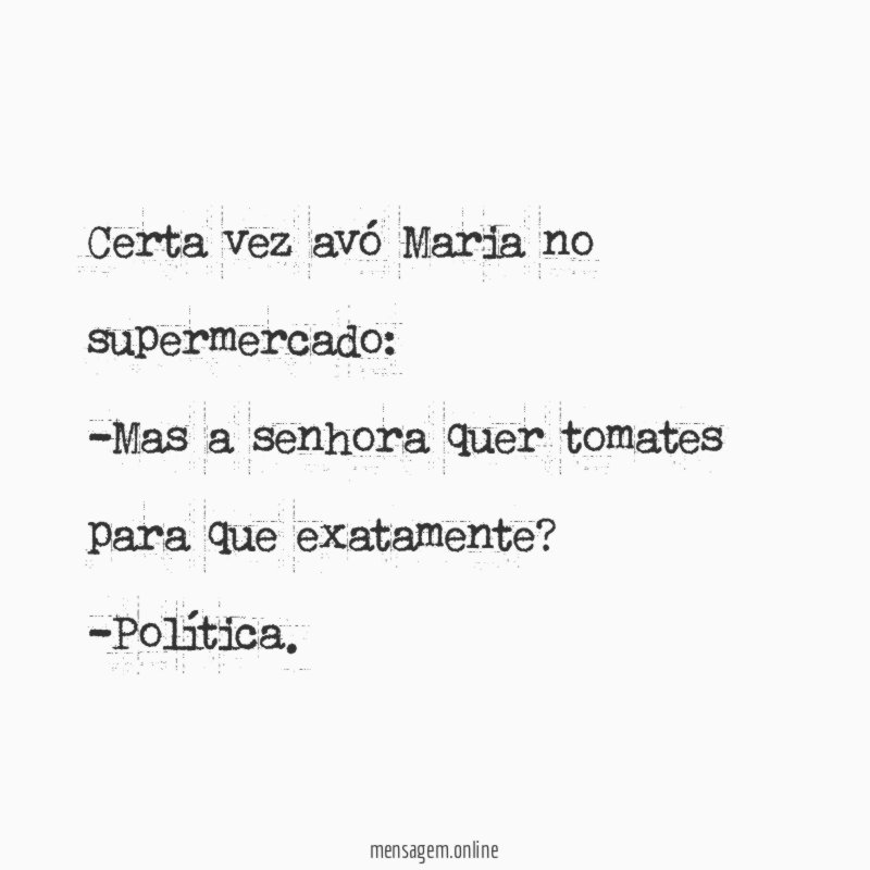 Certa vez avó Maria no supermercado: