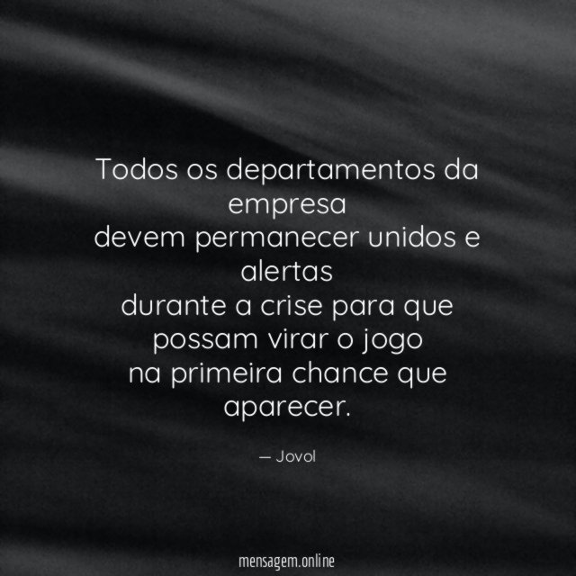 Todos os departamentos da empresa devem permanecer unidos