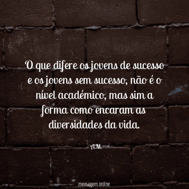 O que difere os jovens de sucesso e os jovens sem sucesso