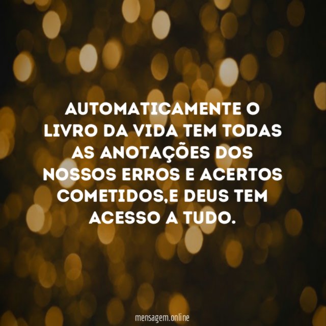 Automaticamente o livro da vida tem todas as