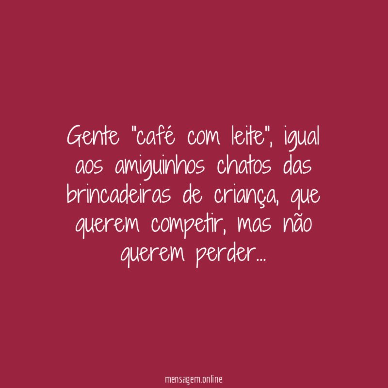 Gente "café com leite"
